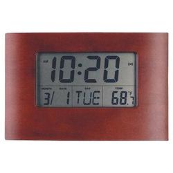 Chaney Instrument Regal Atomix Branded Jumbo LCD Wood Clock