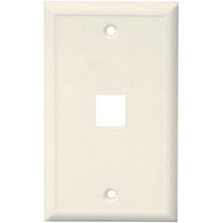 Channel Vision 1 Socket Faceplate - Ivory