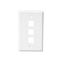 Channel Vision 3 Socket Faceplate - White