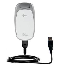 Gomadic Classic Straight USB Cable for the LG Aloha with Power Hot Sync and Charge capabilities - Br