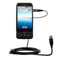 Gomadic Classic Straight USB Cable for the T-Mobile G1 Google with Power Hot Sync and Charge capabilities -