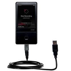 Gomadic Classic Straight USB Cable for the iRiver E100 with Power Hot Sync and Charge capabilities - Gomadic