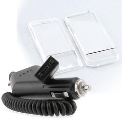 Eforcity Clear Cover Case / Car Automobile Charger for Sony Ericsson W580i
