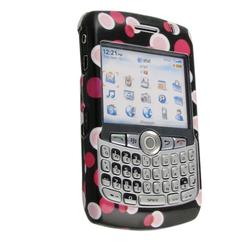Eforcity Clip On Case for Blackberry Curve 8300, Black w/ Pink Dot by Eforcity