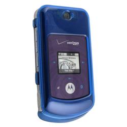 Eforcity Clip On Case w/ Belt Clip for Motorola W755, Clear Blue - by Eforcity
