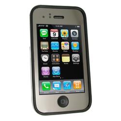 Eforcity Clip On Crystal Case w/ Cover for Apple iPhone 3G, Clear w/ Onyx Trim - by Eforcity