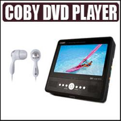 Coby TF-DVD7050 7-inch TFT Portable Tablet Portable DVD Player With Earbud Headphones