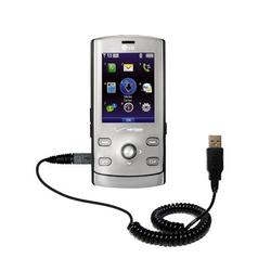 Gomadic Coiled Power Hot Sync and Charge USB Data Cable w/ Tip Exchange for the LG Decoy - Brand
