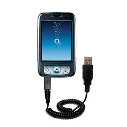 Gomadic Coiled Power Hot Sync and Charge USB Data Cable w/ Tip Exchange for the O2 XDA Flame - Brand