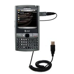 Gomadic Coiled Power Hot Sync and Charge USB Data Cable w/ Tip Exchange for the Samsung EPIX - Brand
