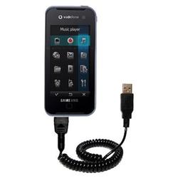 Gomadic Coiled Power Hot Sync and Charge USB Data Cable w/ Tip Exchange for the Samsung SGH-F700 - B