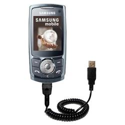 Gomadic Coiled Power Hot Sync and Charge USB Data Cable w/ Tip Exchange for the Samsung SGH-L760 - B