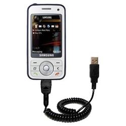 Gomadic Coiled Power Hot Sync and Charge USB Data Cable w/ Tip Exchange for the Samsung SGH-i450 - B