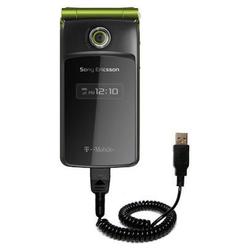 Gomadic Coiled Power Hot Sync and Charge USB Data Cable w/ Tip Exchange for the Sony Ericsson TM506 - Gomadi
