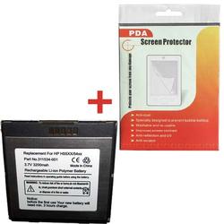 HQRP Combo replacement 311534-001 battery for HP iPaq 5400 / h5400, 5500 / h5500 Series + Screen Pro