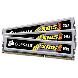 Corsair XMS3 3GB PC3-10666 1333MHz 240-Pin DDR3 Core i7 Memory (3 x 1 GB)