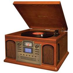 Crosley CR245PA CR245-PA Director CD Recorder Turntable in Paprika