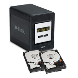 D-LINK SYSTEMS INC D-Link DNS-343 Network Storage Server w/ (2) Western Digital GP Caviar 1TB Serial ATA, 3 Gb/s Internal Hard Drive