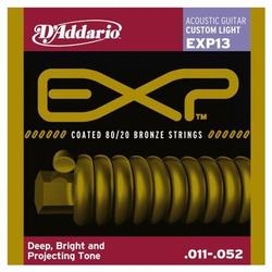 D'addario D'Addario EXP13 80/20 Bronze 11-52 Custom Light Acoustic Guitar Strings