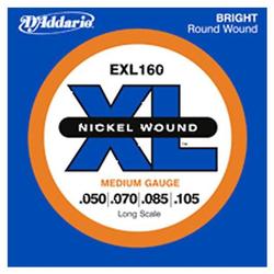 D'addario D'Addario XL Nickel Electric Bass String Set EXL160 - Medium