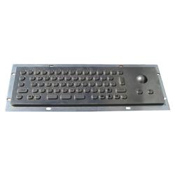 DSI Compact Industrial Metal Keyboard with trackball, Mini Keys, USB