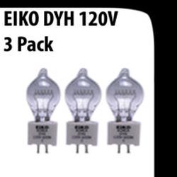 Eiko DYH 120V 600W/G-7 G5.3 Base 3-pack