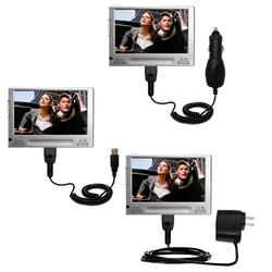 Gomadic Deluxe Kit for the Archos 705 WiFi includes a USB cable with Car and Wall Charger - Brand w/