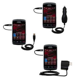Gomadic Deluxe Kit for the Blackberry 9500 includes a USB cable with Car and Wall Charger - Brand w/