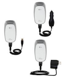 Gomadic Deluxe Kit for the LG Aloha includes a USB cable with Car and Wall Charger - Brand w/ TipExc
