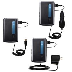 Gomadic Deluxe Kit for the LG HB620T DVB-T includes a USB cable with Car and Wall Charger - Brand w/