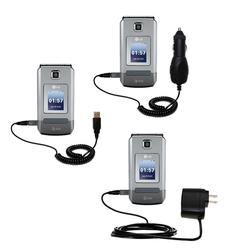 Gomadic Deluxe Kit for the LG TRAX includes a USB cable with Car and Wall Charger - Brand w/ TipExch