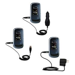 Gomadic Deluxe Kit for the Motorola Rapture includes a USB cable with Car and Wall Charger - Brand w