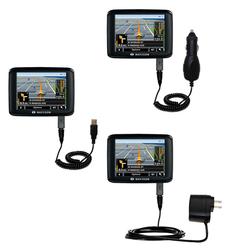 Gomadic Deluxe Kit for the Navigon 2000S includes a USB cable with Car and Wall Charger - Brand w/ T