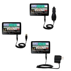 Gomadic Deluxe Kit for the Navigon 7200T includes a USB cable with Car and Wall Charger - Brand w/ T