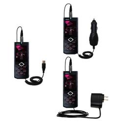 Gomadic Deluxe Kit for the Nokia 7900 Prism includes a USB cable with Car and Wall Charger - Brand w