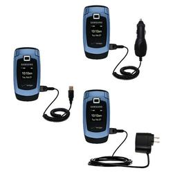 Gomadic Deluxe Kit for the Samsung Cricket includes a USB cable with Car and Wall Charger - Brand w/