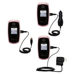 Gomadic Deluxe Kit for the Samsung DM-S105 includes a USB cable with Car and Wall Charger - Brand w/
