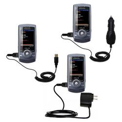 Gomadic Deluxe Kit for the Samsung Mysto includes a USB cable with Car and Wall Charger - Brand w/ T