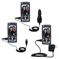 Gomadic Deluxe Kit for the Samsung SGH-G600 includes a USB cable with Car and Wall Charger - Brand w