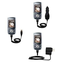 Gomadic Deluxe Kit for the Samsung SGH-L760 includes a USB cable with Car and Wall Charger - Brand w