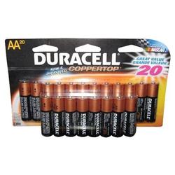 Duracell MN1500B20Z Coppertop AA Alkaline Batteries