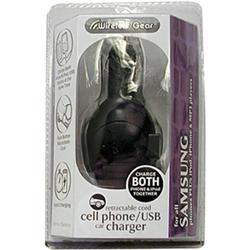 ESI CASES 4CC863 Samsung Retractable Cord Cell Phone USB Car Charger