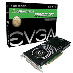 EVGA GeForce 9800 GT 1GB DDR3 256-bit PCI-E 2.0 DirectX 10 SLI Video Card