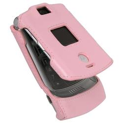 Eforcity Pink Leather Texture Phone Case Combo for Motorola V3 V3m