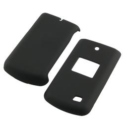 Eforcity Snap / Clip On Rubber Coated Case for LG VX5500, Black