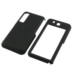 Eforcity Snap / Clip On Rubber Coated Case for Samsung SGH-T919 Behold, Black