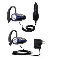 Gomadic Essential Kit for the BlueAnt X3 micro - includes Car and Wall Charger with Rapid Charge Technology