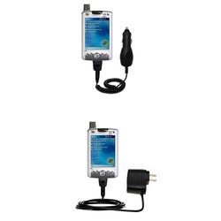 Gomadic Essential Kit for the Cingular iPaq h6325 - includes Car and Wall Charger with Rapid Charge Technolo