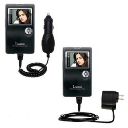 Gomadic Essential Kit for the Cowon iAudio X5L - includes Car and Wall Charger with Rapid Charge Technology