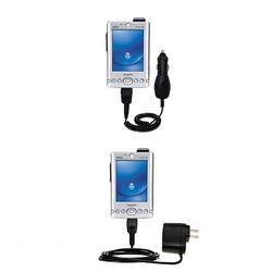 Gomadic Essential Kit for the Dell Axim x3i - includes Car and Wall Charger with Rapid Charge Technology -